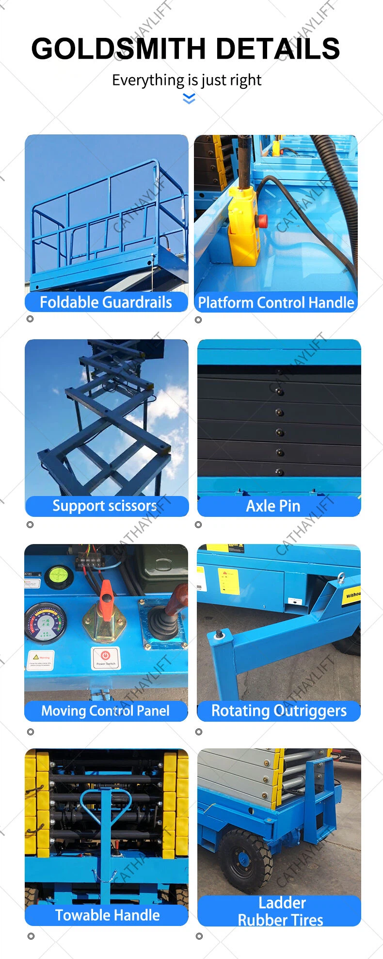 Cathaylift economical towed mobile scissor lift-Shandong Cathay Machinery Co Ltd 3
