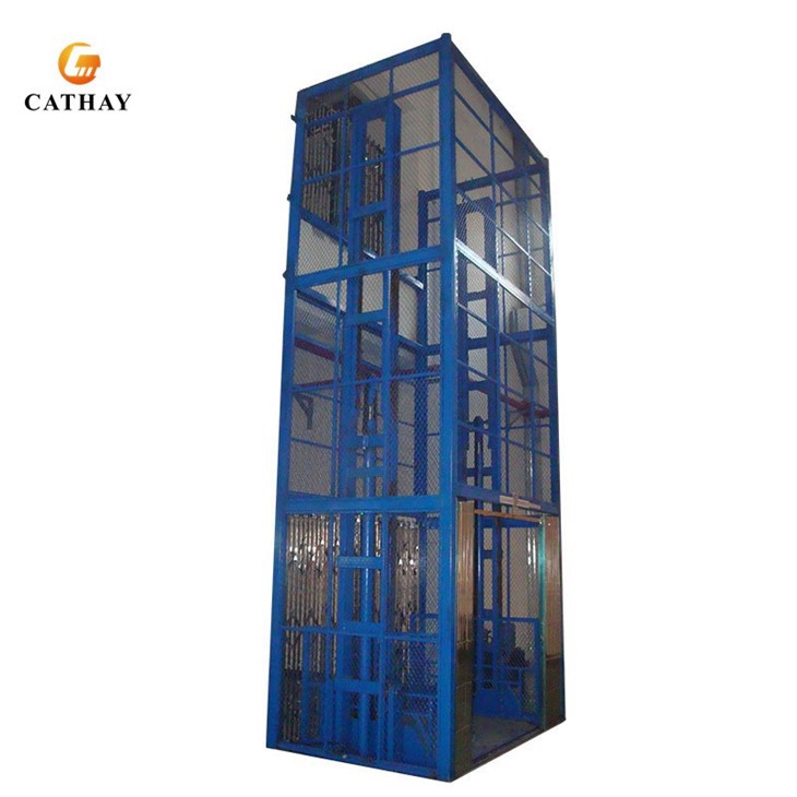 Hydraulic Guide Rail Cargo Lift