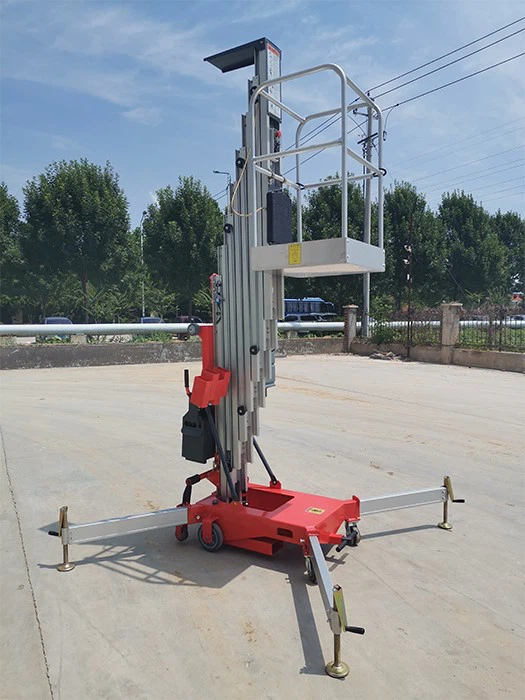 Push around vertical mast lift
