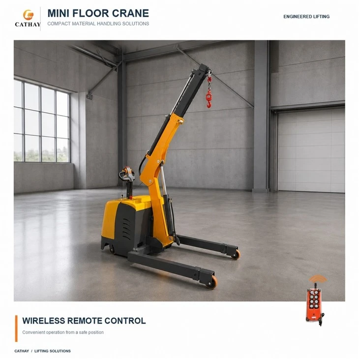 Telescopic Boom Electric Floor Crane factory