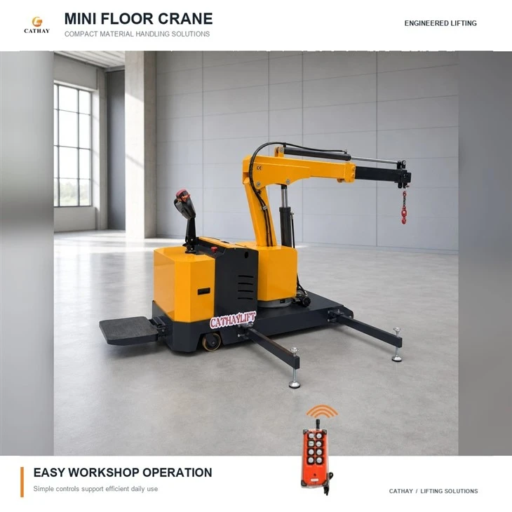 Telescopic Boom Electric Floor Crane factory