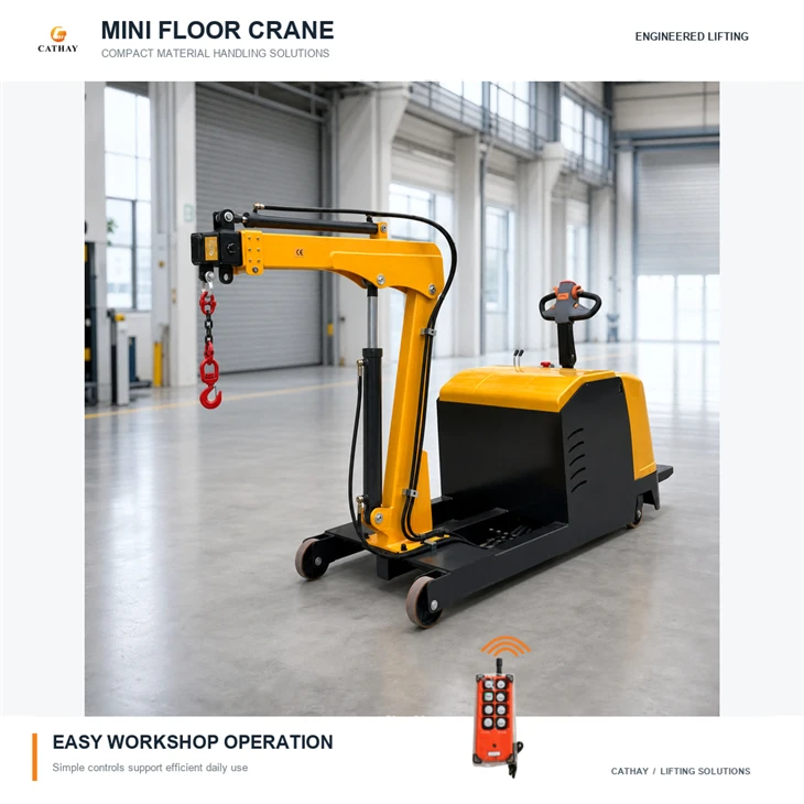 Telescopic Boom Electric Floor Crane